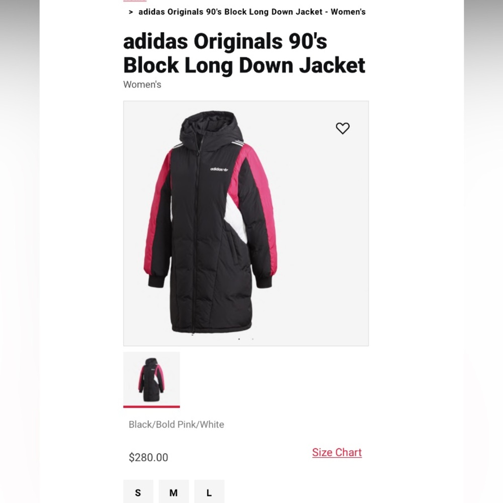 Adidas down jacket